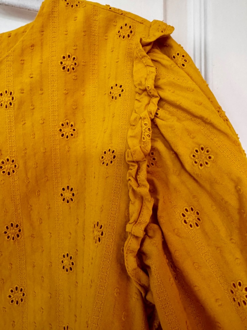 Universal Thread Goods Co. Eyelet Gold Blouse - Picture 5 of 13